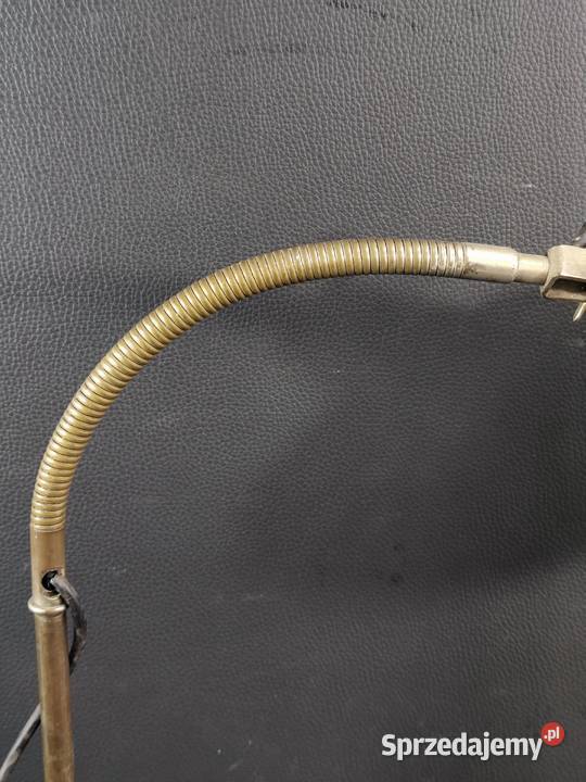 Industrialna Lampa Biurkowa Gęsia Szyja Lata 30 Poddębice
