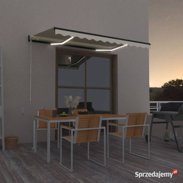 Ręcznie zwijana markiza z LED 350 x 250 Markizy i osłony Warszawa sprzedam
