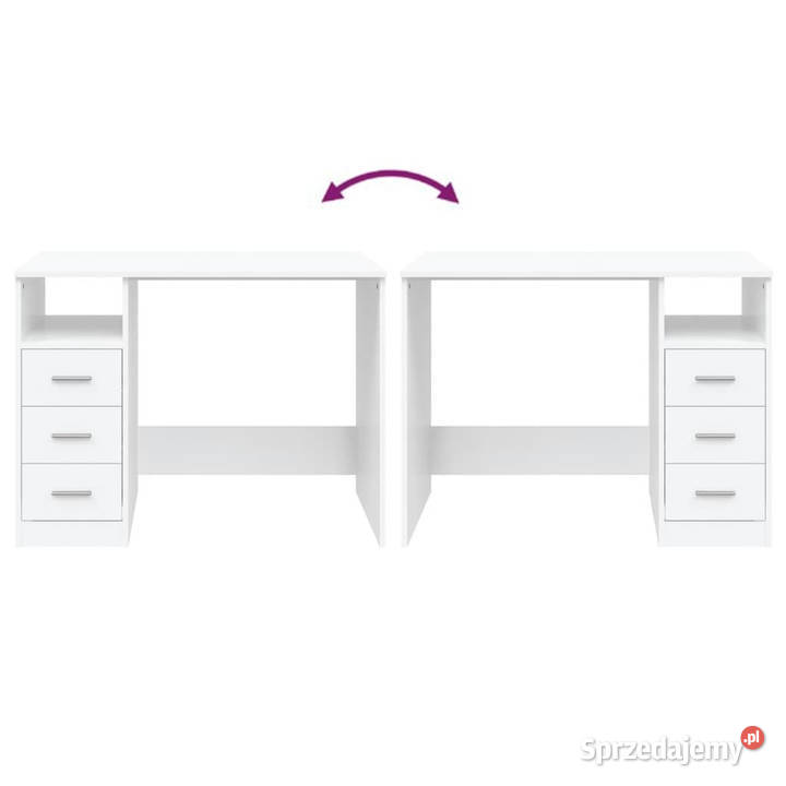 Biurko z szufladami białe 102x50x76 WM823032 Pozostałe Warszawa