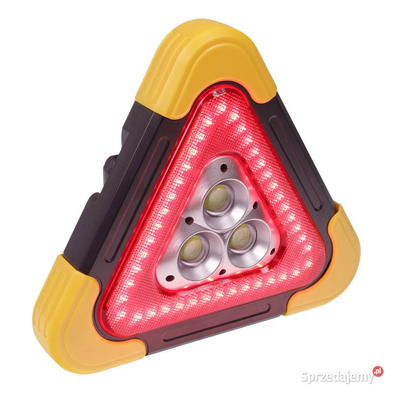 TRÓJKAT OSTRZEGAWCZY LED AKUMULATOROWY 3 LED
