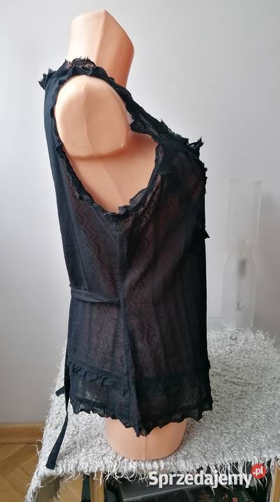 NOWA CZARNA BLUZKASOUTH R UK 16EUR 42 bez rękawa Łódź