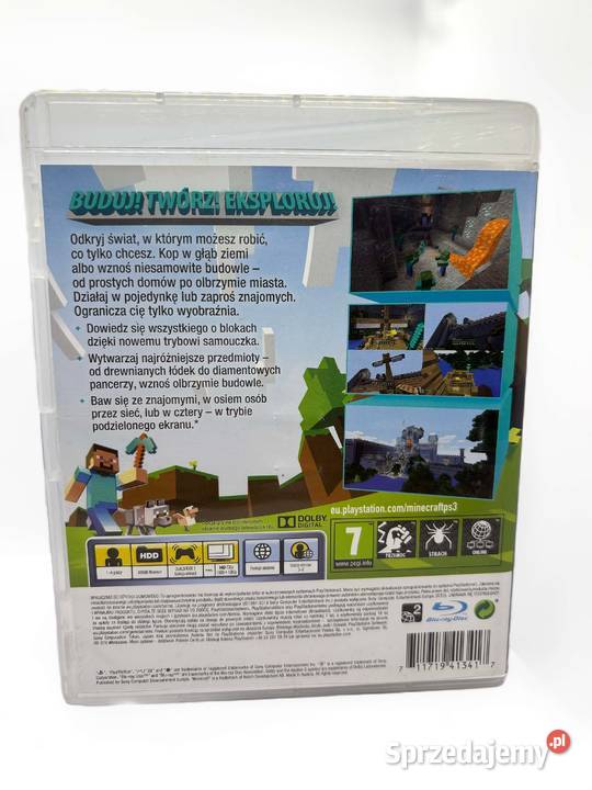 Gra Minecraft 3 PlayStation 3 Pudełkowa warmińsko-mazurskie Elbląg