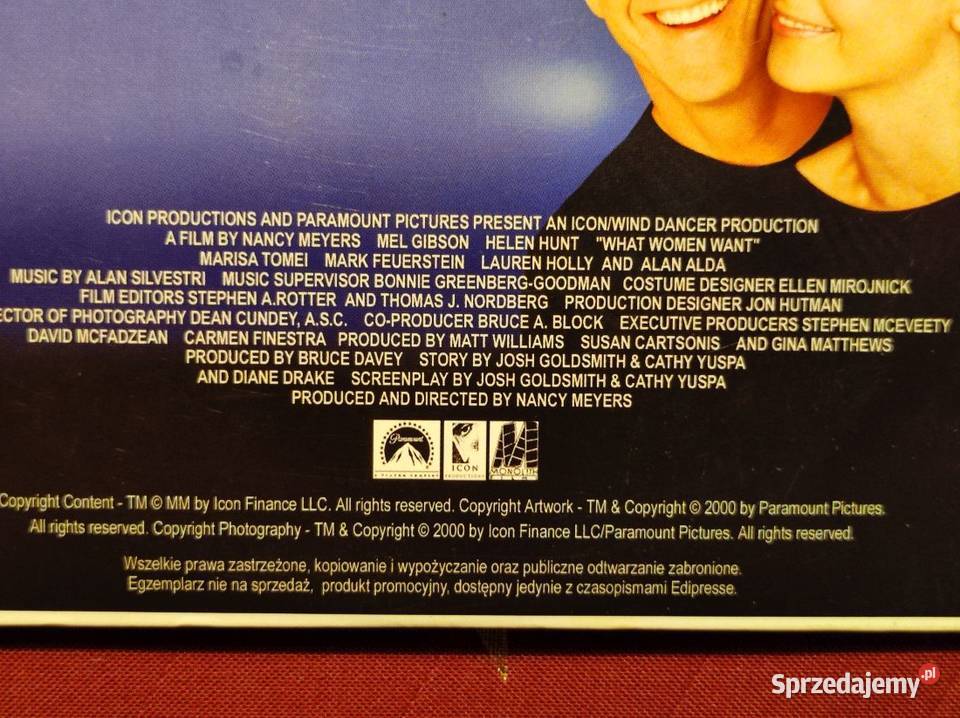 2000 Mel Gibson Helen Hunt Czego pragną kobiety obyczajowy Filmy Kielce
