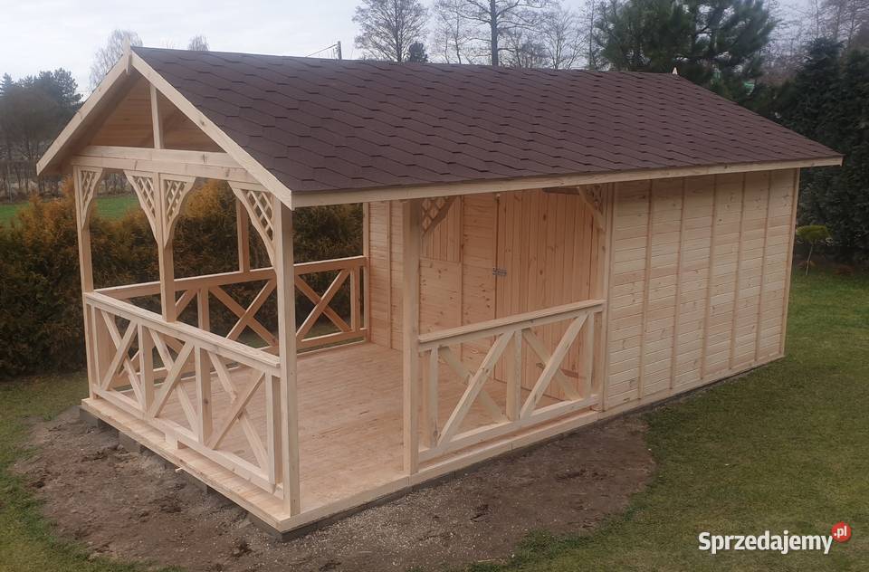 Domek letniskowy ogrodowy drewniany altana Zimnowoda