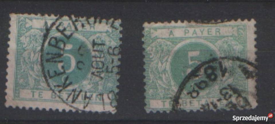 Zn Belgia Porto Mi 3 a b kas 1895 Antyki, Sztuka, Kolekcje śląskie sprzedam