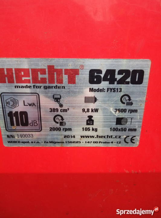 HECHT 6420 ROZDRABNIACZ SPALINOWY RĘBAK Gierów