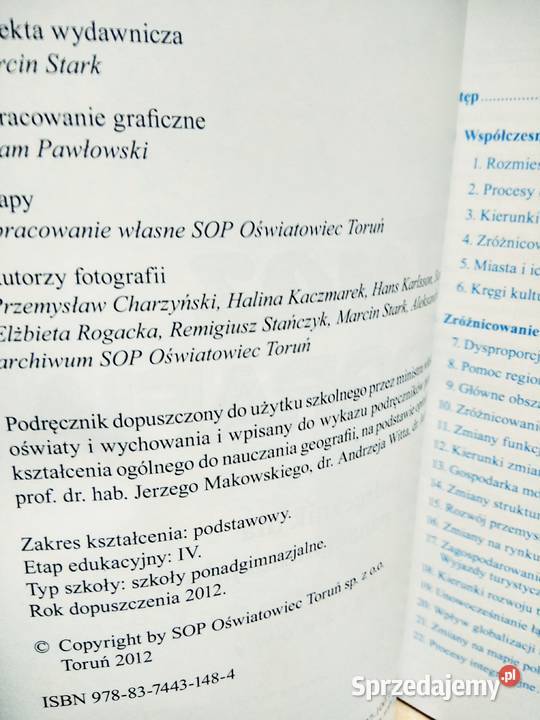 Teraz geografia podręcznik szkolne książki Warszawa