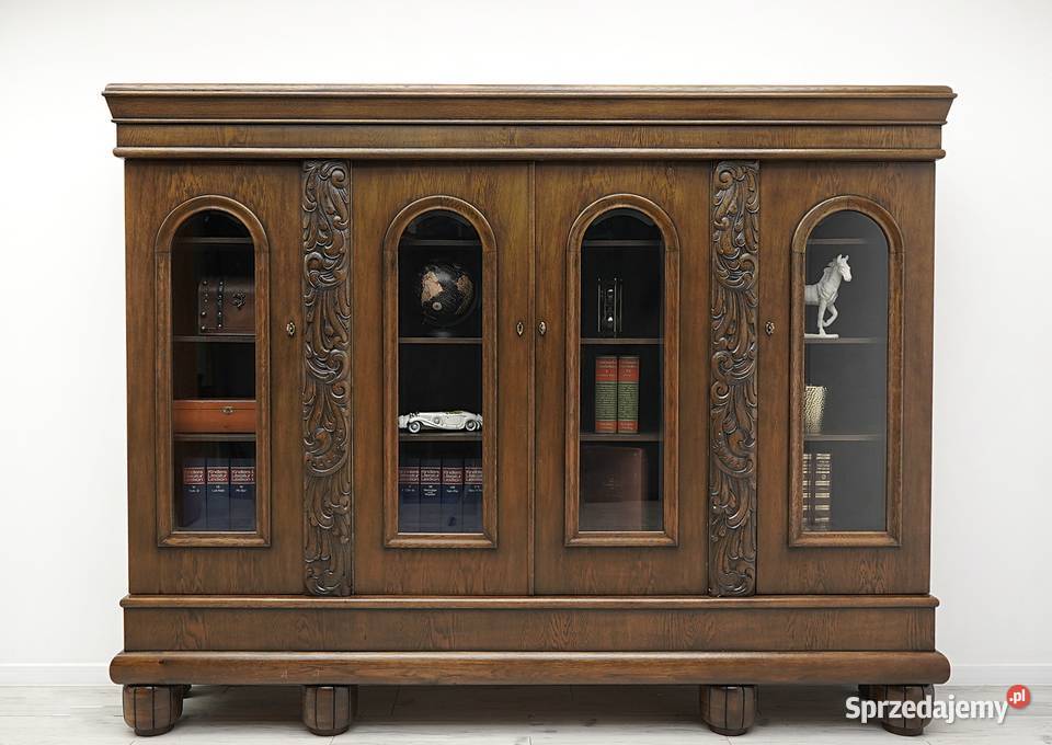 Dębowa biblioteka w stylu secesyjnym lata 30te