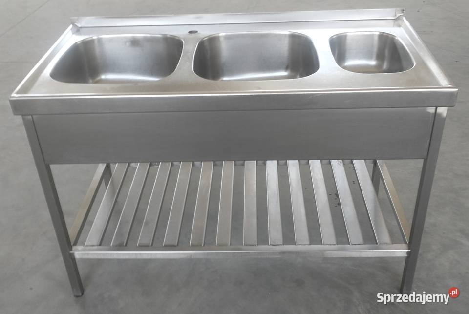ZLEW gastronomiczny125x60x85 trzykomorowy Gastronomia Słupia Kapitulna