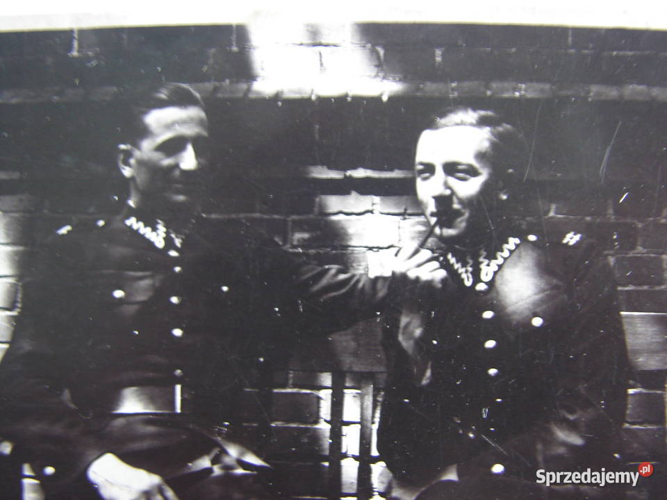 Żołnierze z II RP oficer mundur wężyki odznaka mazowieckie Warszawa