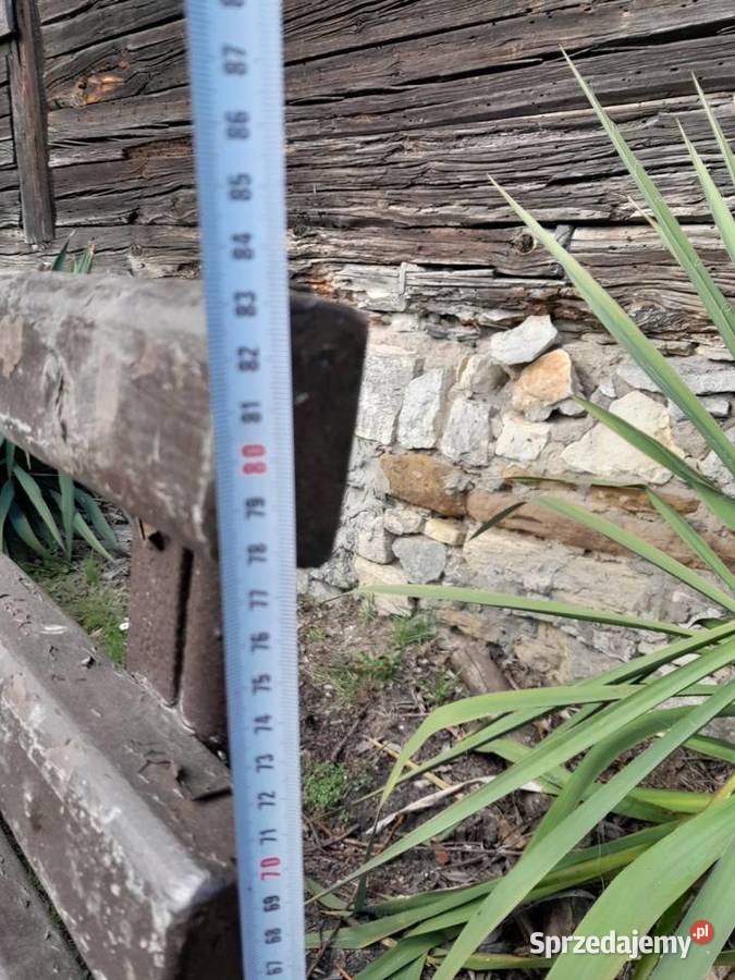 Stara duża ciężka solidna ławka z czasó PRL do