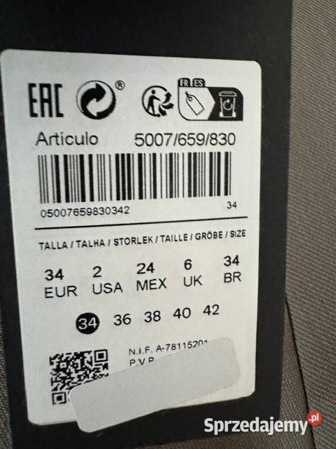 Spodnie damskie 34 Massimo Dutti kuloty bermudy śląskie Częstochowa