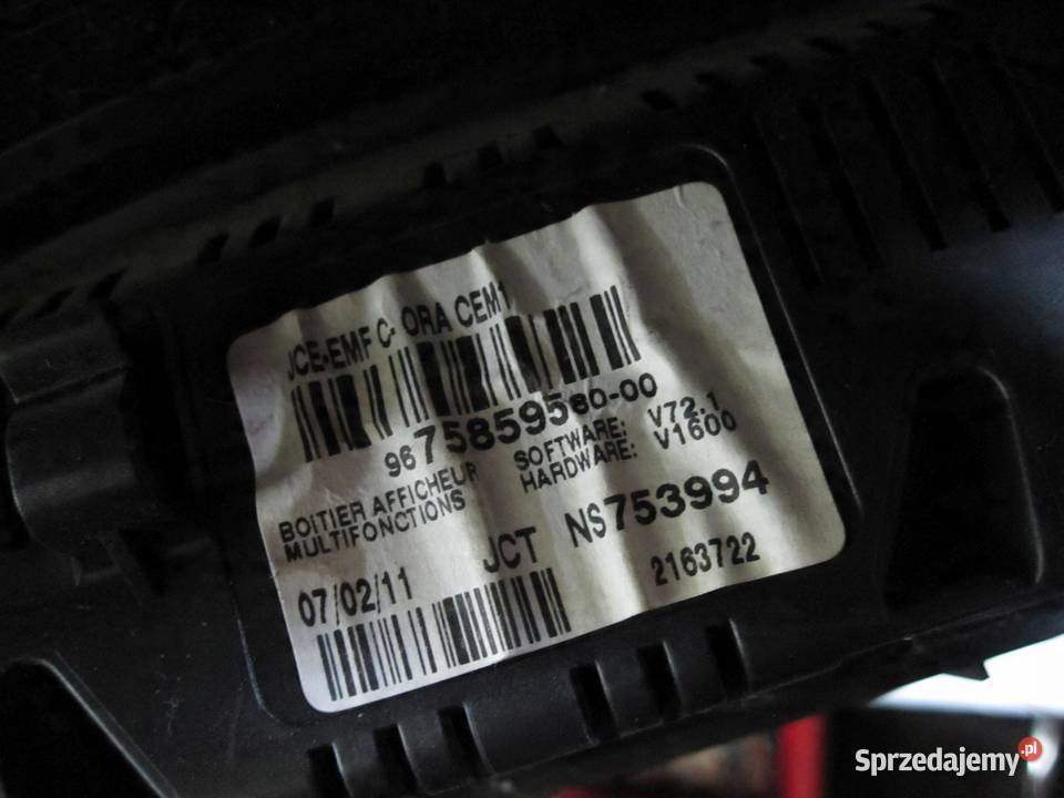 CITROEN BERLINGO II 11r wyświetlacz 9680939077 osobowe