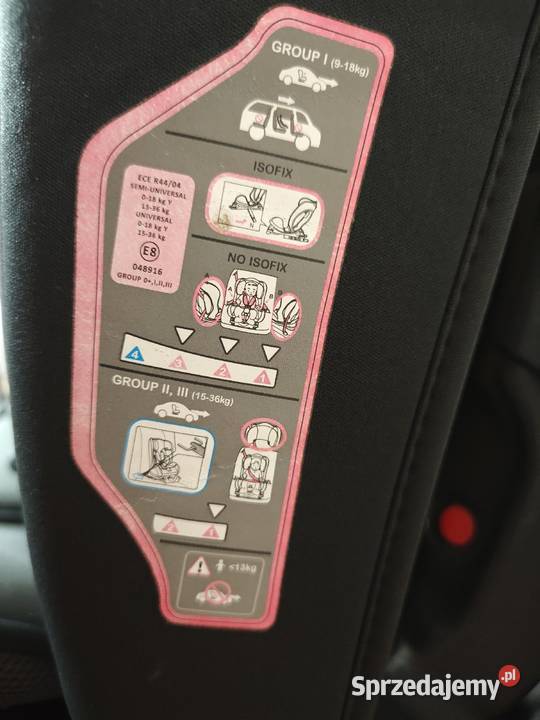 Fotelik samochodowy Lionelo Sander ISOFIX 6-36kg Parczew