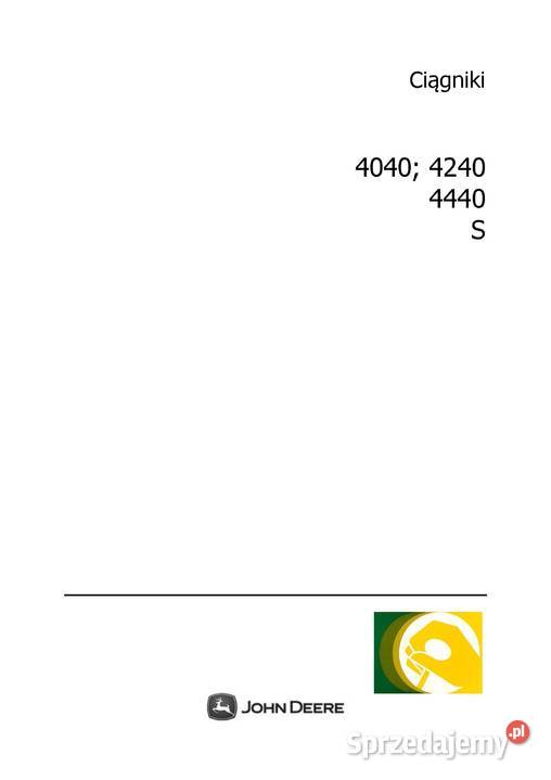 Instrukcja obsługi JD 4040 4240 4440 S John Szamotuły