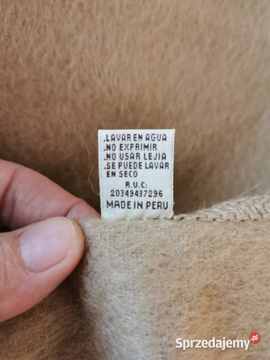 Szalik Alpaka Made in Peru Czarne