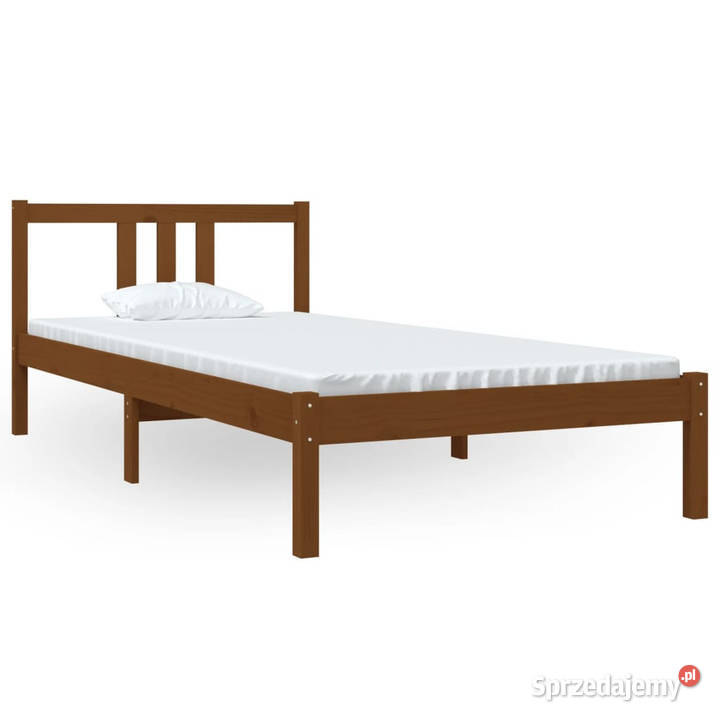 Rama łóżka miodowy brąz lite drewno 90 x 200 mazowieckie sprzedam