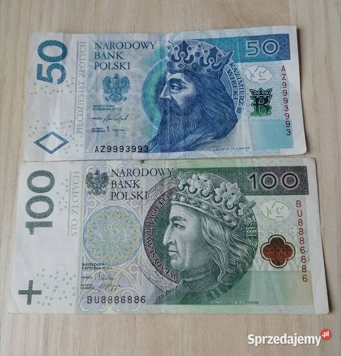 Banknot ZŁOTY NUMER 8886886 9993993 5559559 Numizmatyka śląskie Bytom