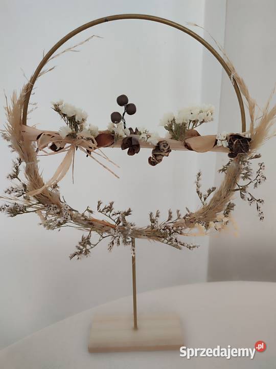 Dekoracja stojąca nowoczesna z nutą boho beżowy śląskie Sosnowiec