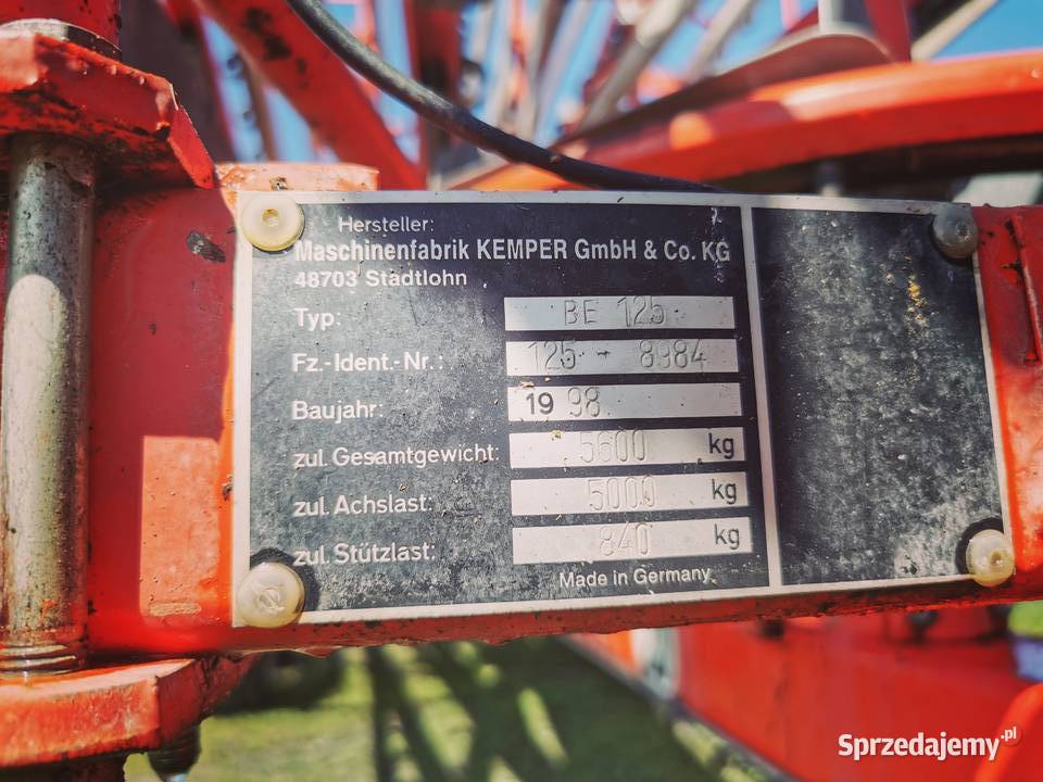 Kemper 125 be przyczepa Iława