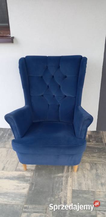 Fotel wypoczynkowy Uszak granatowy Małkinia Górna