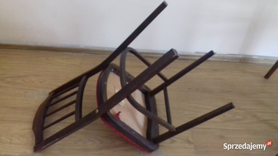 Krzesło gięte drewniane z obiciem Vintage do 41cm małopolskie sprzedam