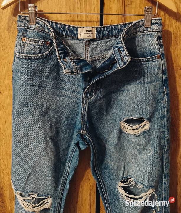 Damskie jeansy o kroju mom fit Moda i Styl Barczewo