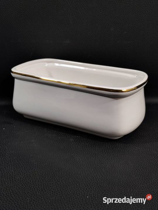 Ceramiczna osłonka kaktusiarka vintage lata 6070 Poddębice