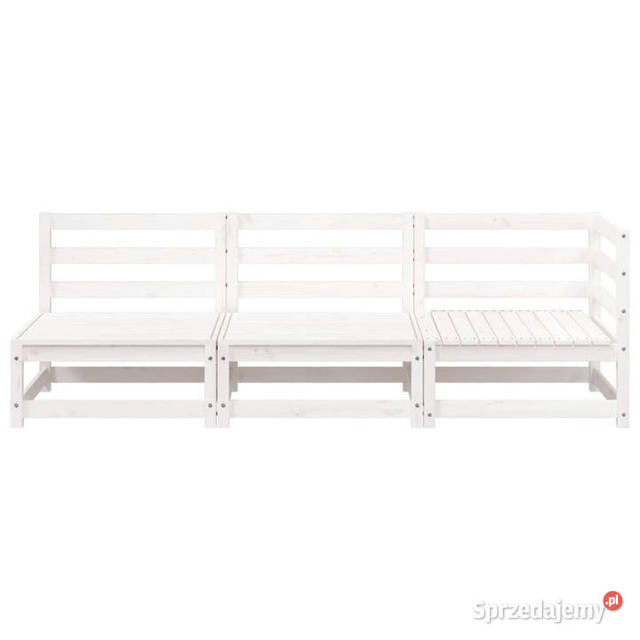 Ogrodowa sofa 3osobowa biała lite drewno sosnowe Warszawa