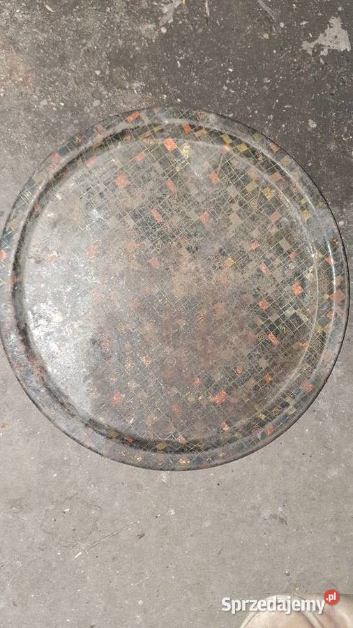 Stara taca metalowa ozdobna PRL Pozostałe Dom i Ogród mazowieckie Warszawa