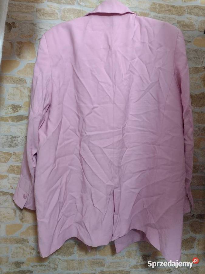 42XL Ekskluzywna różowa marynarka oversize z Kraków sprzedam