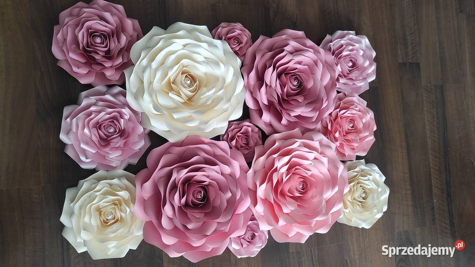 Róże z papieru 3D wielkopolskie Lądek sprzedam