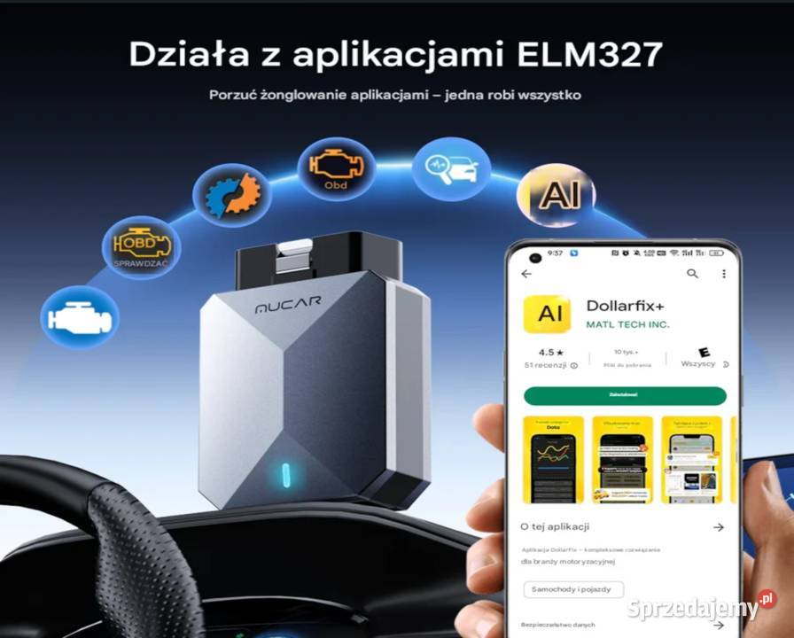 Mucar BT200 interfejs diagnostyczny Bluetooth Piotrków Trybunalski sprzedam