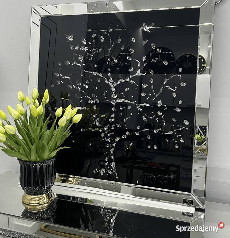 Lustrzany obraz z kryształkami Glamour Drzewko małopolskie Golkowice