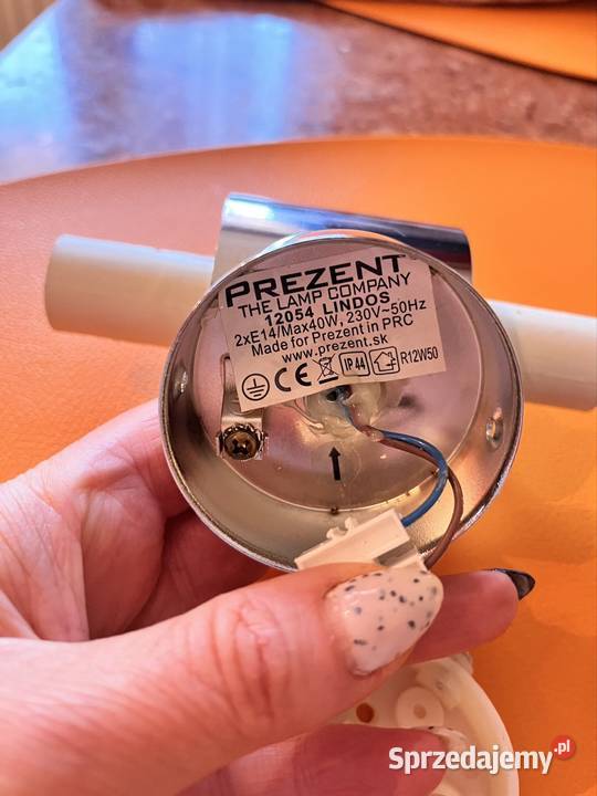 Kinkiety ścienne chromowane 2 sztuki Lucynów