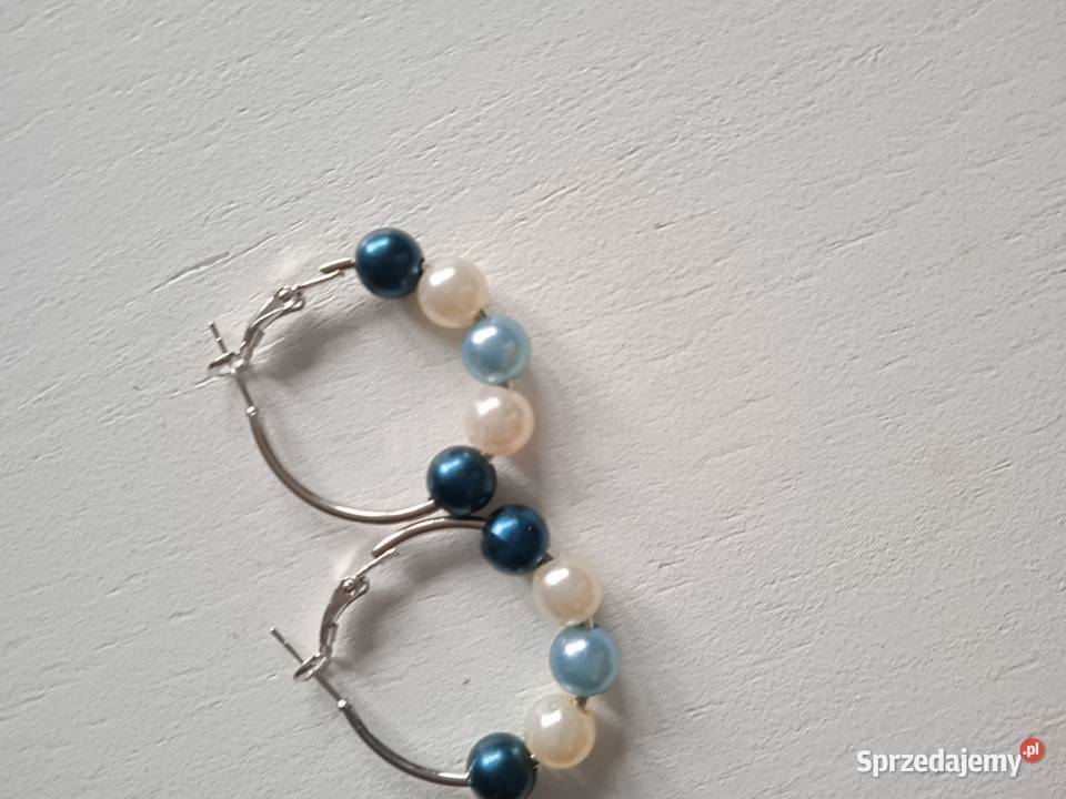 KOLCZYKI KOŁA Z PERŁAMI WYJĄTKOWE wielkopolskie sprzedam