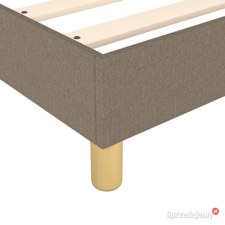 Rama łóżka kolor taupe tapicerowana tkaniną 80 x 203cm Łóżka Dom i Ogród Warszawa
