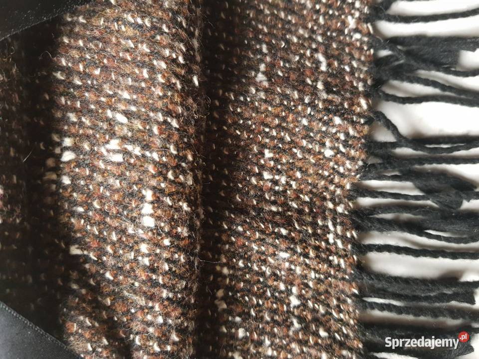 damski męski szal szalik wełniany zimowy merino