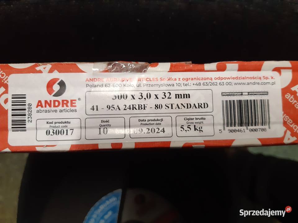 Tarcza do cięcia stali 300x3x32 ANDRE lubelskie Łęczna