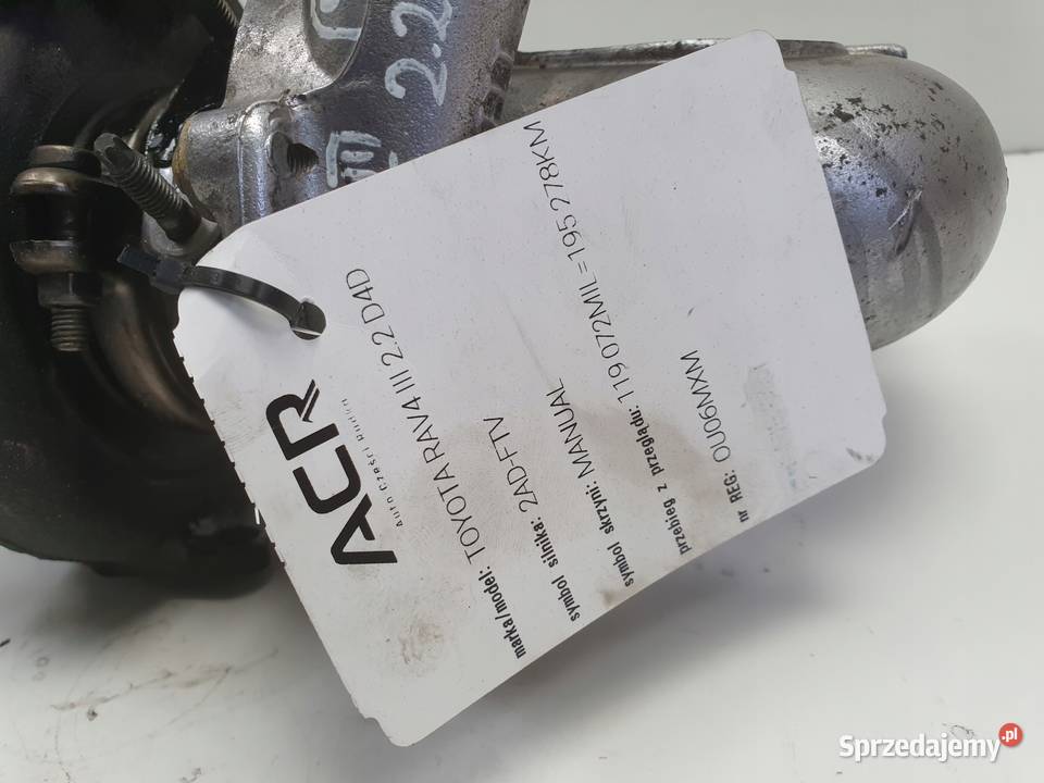 TURBOSPRĘŻARKA Toyota RAV4 RAV4 III 22 D4D turbo