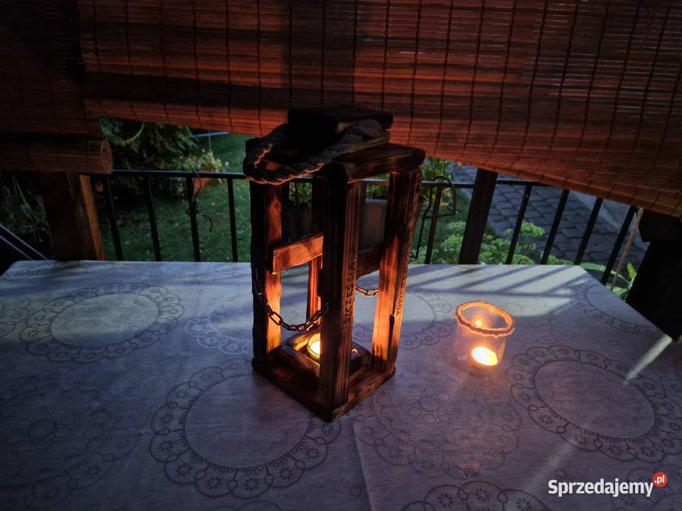 Rustykalny lampion Zazdrośnik sąsiad niby nie Pszów