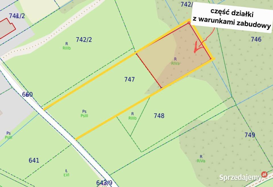 Sprzedam działkę budowlaną 60zł/m2 Żółków