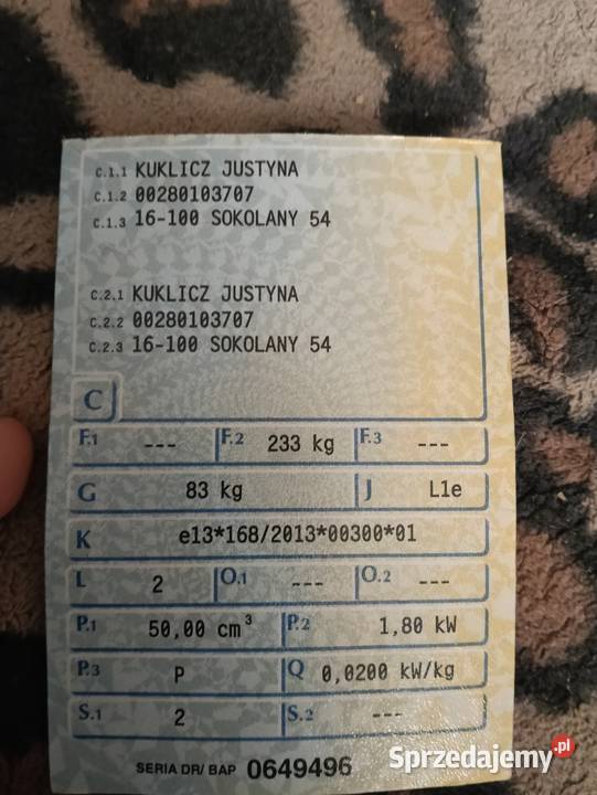 Sprzedam skuter Zipp tops 50 rs nieuszkodzony Sokółka