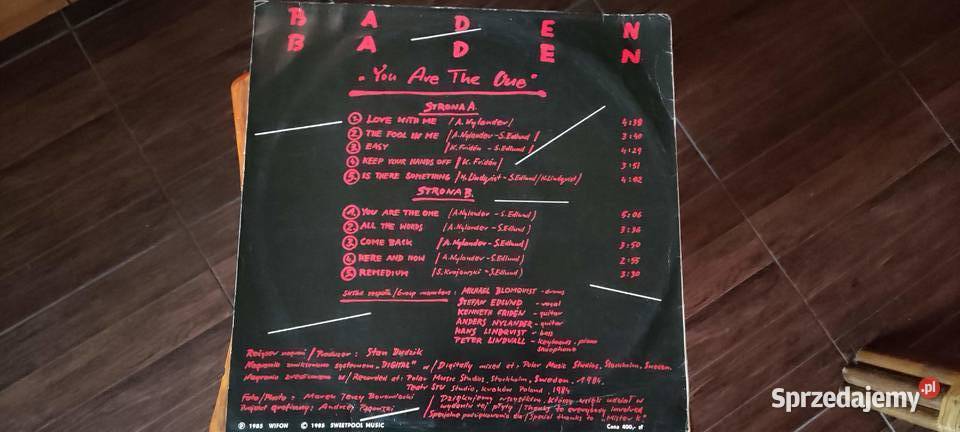 BADEN BADEN You Ave The One płyta winylowa 1 płyta Gliwice