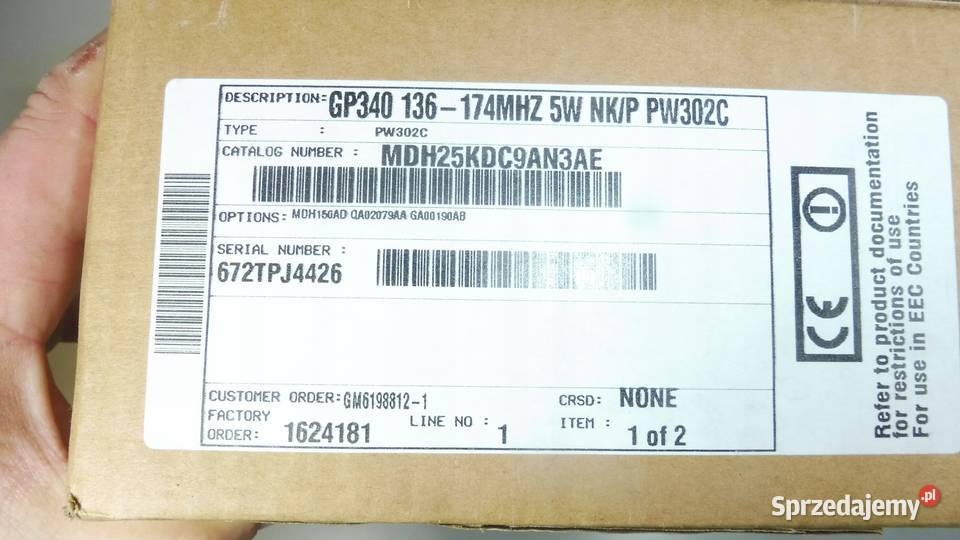 RADIOTELEFON MOTOROLA GP340 NOWY ZESTAW