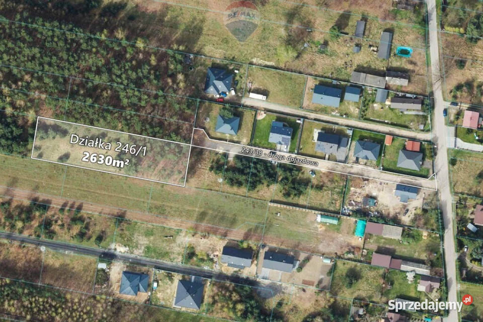 Działka budowlana 2630m2 z lasem Skierniewice