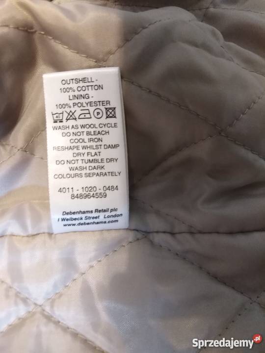 Wiosennojesienna kremowa kurtka brytyjskiej Warszawa