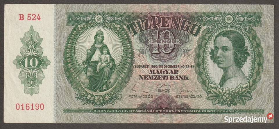 WĘGRY 10 PENGO 1936 B Łódź sprzedam