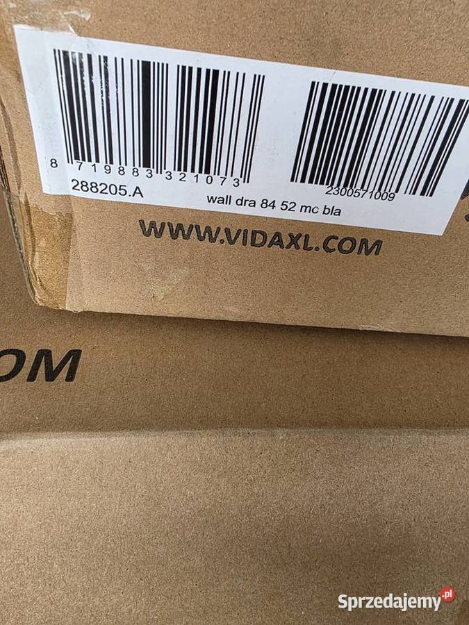 Wisząca półka ścienna z szufladą czarna Poręba