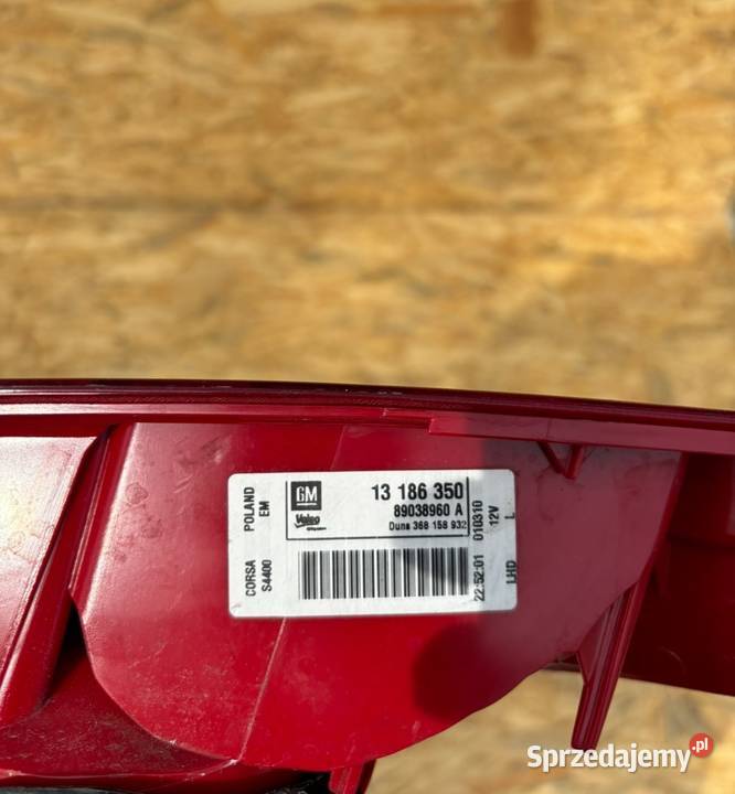 LAMPA LEWA TYŁ TYLNA OPEL CORSA D 3D 07R Międzychód